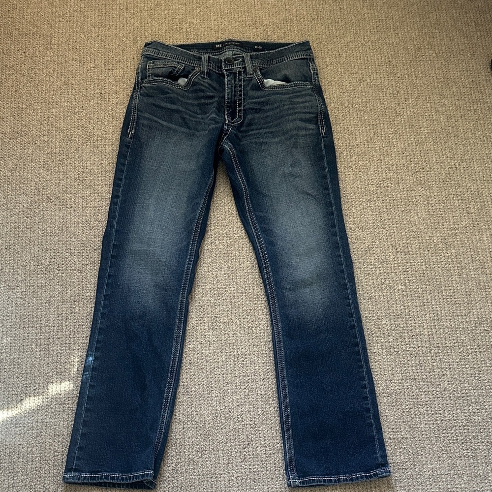 BKE Men's Straight Jeans - Dark Blue